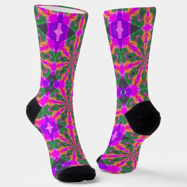Calcetines Bright Socks Fractal Seamless Patterns 0042089 (Angular)