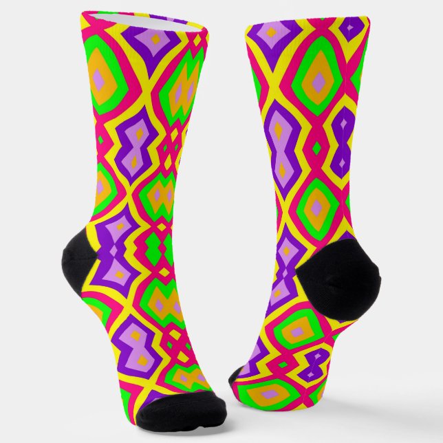 Calcetines Bright Socks Fractal Seamless Patterns 0042095 (Angular)