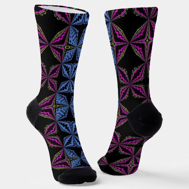 Calcetines Bright Socks Fractal Seamless Patterns 0042098 (Angular)
