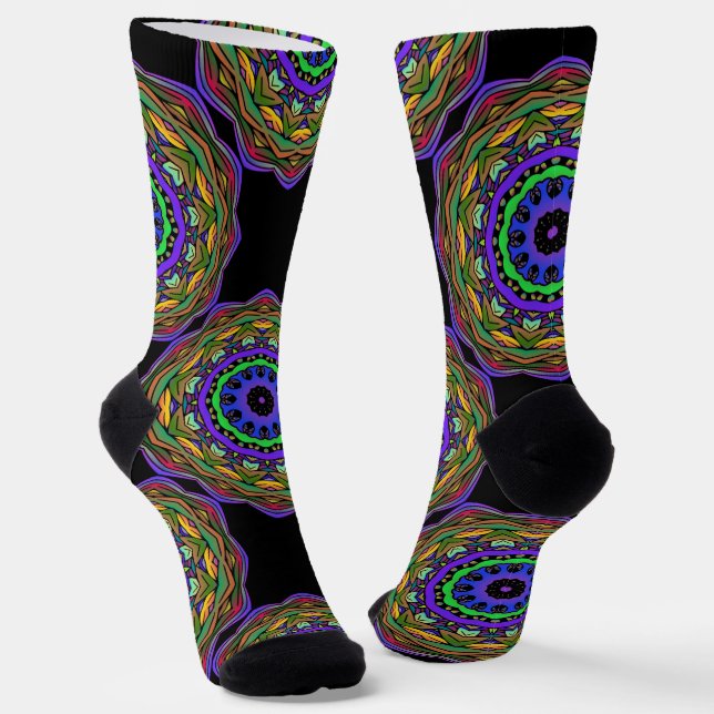 Calcetines Bright Socks Fractal Seamless Patterns 0042100 (Angular)