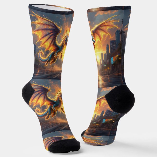Calcetines Bright Socks RANDOPIX Golden Dragon 0039521 (Angular)
