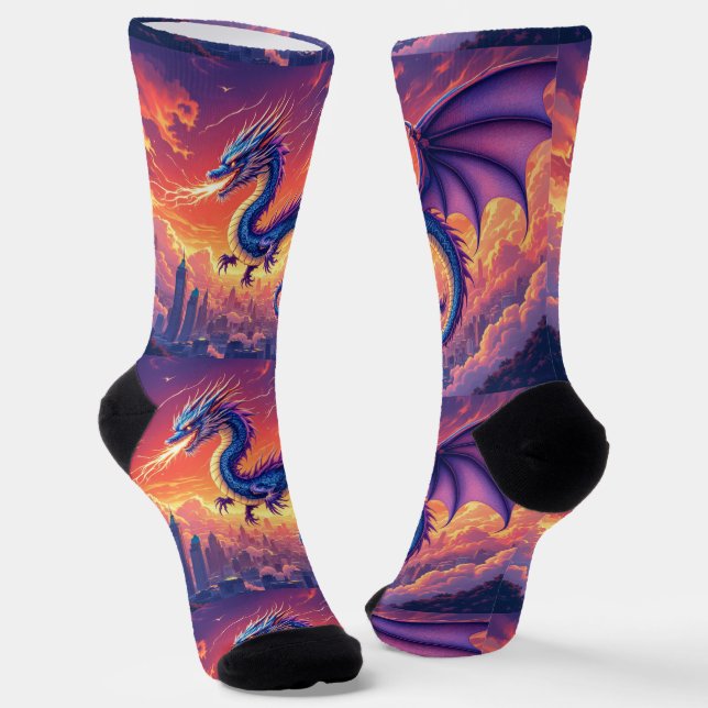 Calcetines Bright Socks UNISEX Dragon Fire 0040759 (Angular)
