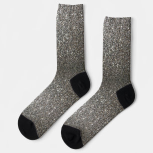Calcetines Brillante Faux Shimmer Purpurina plateado brillant