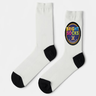 Calcetines Brillantes Blancos Con Logo