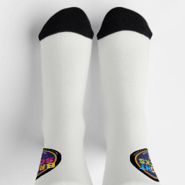 Calcetines Brillantes Blancos Con Logo