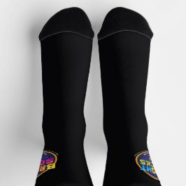 Calcetines Brillantes Carbón Oscuro Con Logo