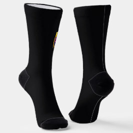 Calcetines Brillantes Carbón Oscuro Con Logo