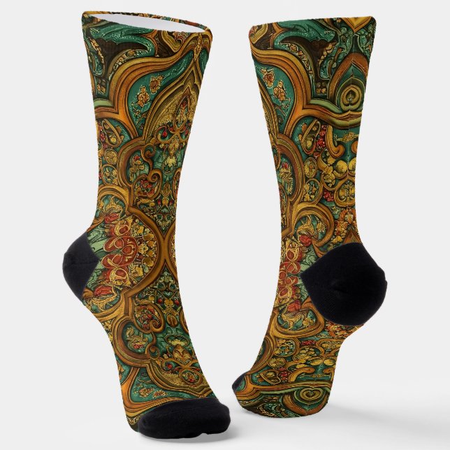 Calcetines brillantes con patrones elaborados sin  (Angular)