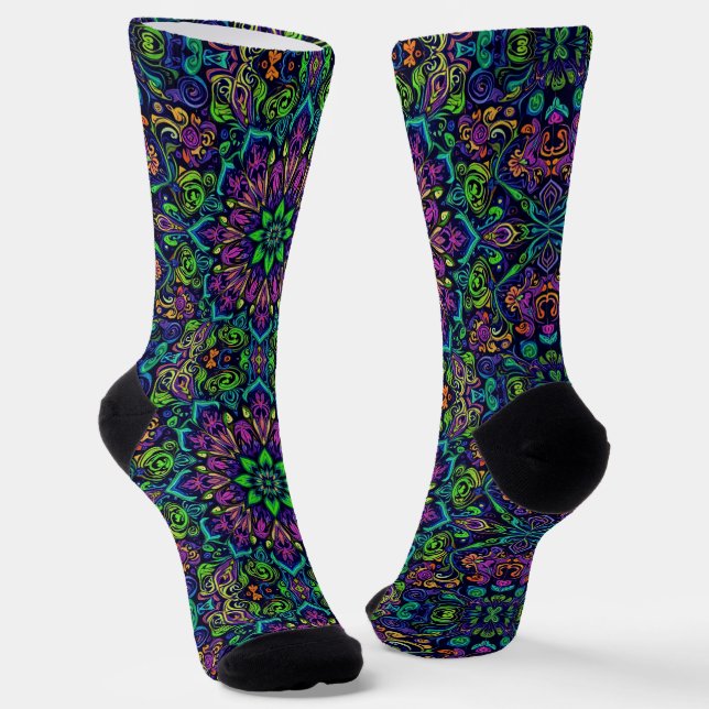 Calcetines brillantes con patrones elaborados sin  (Angular)