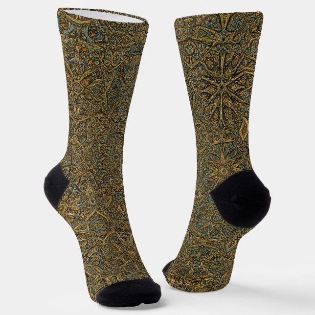 Calcetines brillantes con patrones elaborados sin  (Angular)