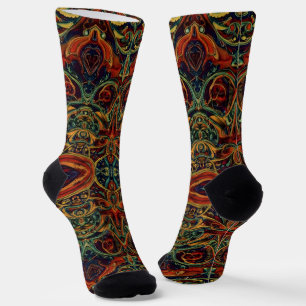 Calcetines brillantes con patrones elaborados sin 