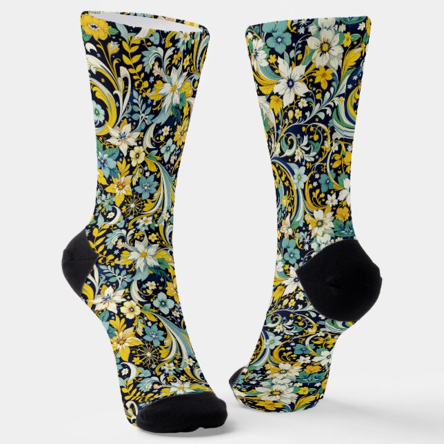 Calcetines brillantes con patrones elaborados sin  (Angular)