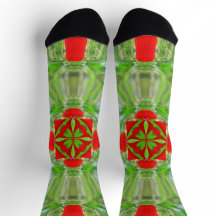 Calcetines Brillantes Fractal Patrones Sin Costura