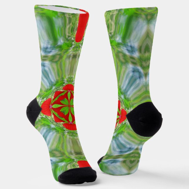 Calcetines Brillantes Fractal Patrones Sin Costura (Angular)