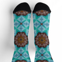 Calcetines Brillantes Fractal Patrones Sin Costura