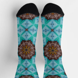 Calcetines Brillantes Fractal Patrones Sin Costura