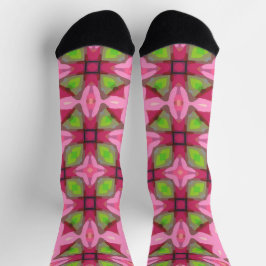 Calcetines Brillantes Fractal Patrones Sin Costura