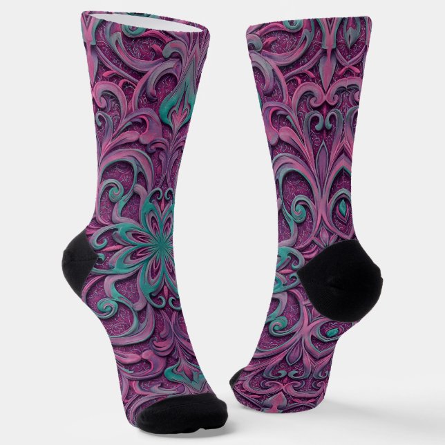 Calcetines Brillantes Patrones Elaborados Sin Cost (Angular)