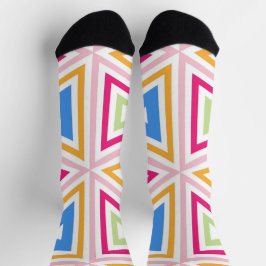 Calcetines Brillantes Patrones Fractales Sin Costu