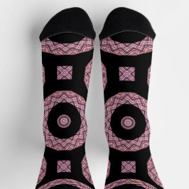 Calcetines Brillantes Patrones Fractales Sin Costu