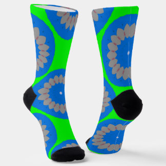 Calcetines Brillantes Patrones Fractales Sin Costu