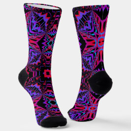 Calcetines Brillantes Patrones Fractales Sin Costu