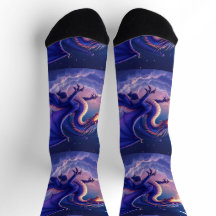 Calcetines Brillantes RANDOPIX Dragón Luna 0039525