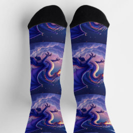 Calcetines Brillantes RANDOPIX Dragón Luna 0039525
