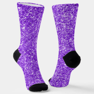 Calcetines Brillo Azul Violeta Púrpura de Lujo