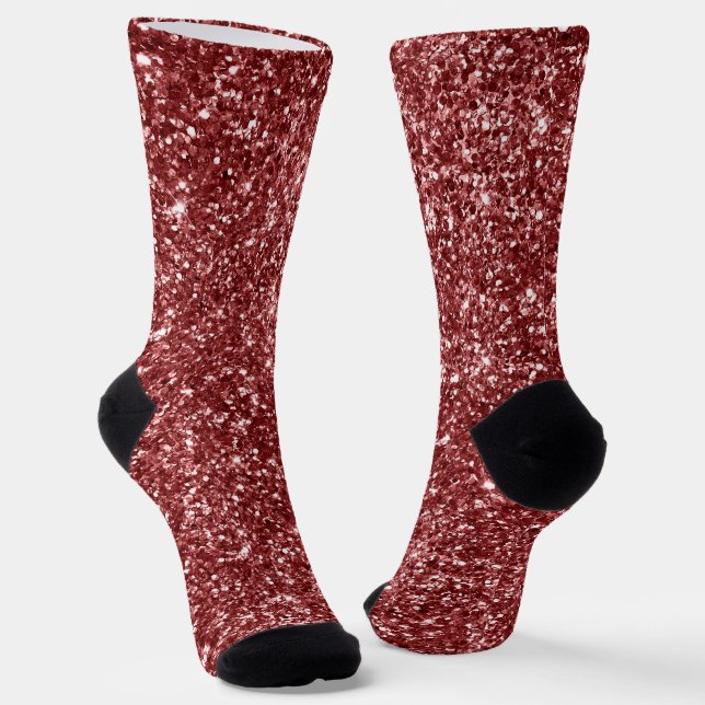 Calcetines Brillo Rojo Oscuro de Lujo (Angular)