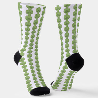 Calcetines Broccoli Green Veggies Pattern
