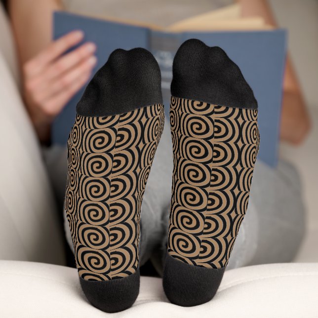 Calcetines bronce con remolinos gruesos (Abajo)