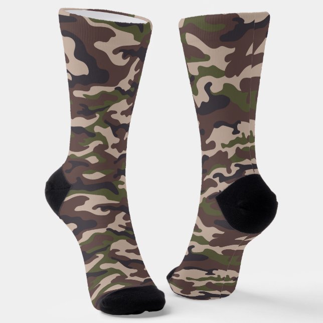 Calcetines Brown, Green, Tan Camouflage Style (Angular)