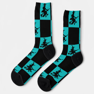 Calcetines Brujas negras y Verde azuladas al descubierto