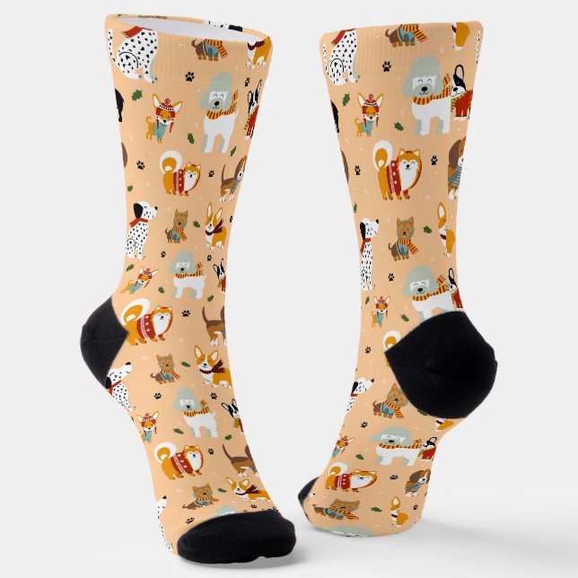Calcetines Bufandas festivas de invierno para cachorros (Angular)