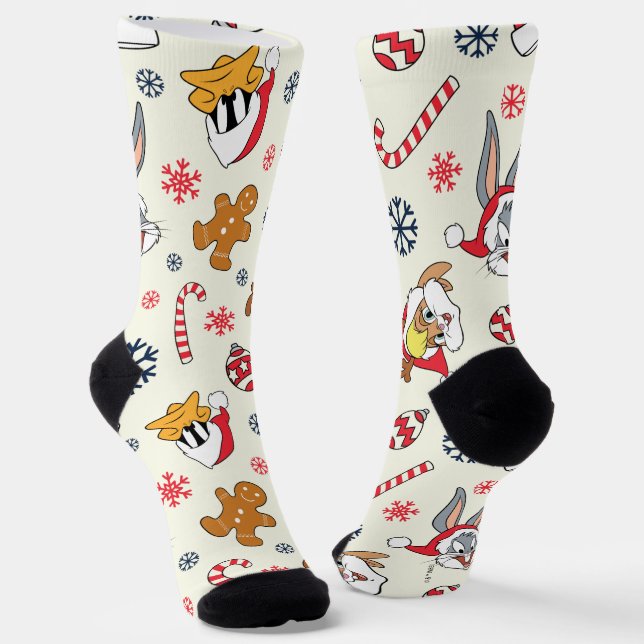 Calcetines BUGS BUNNY™, DAFFY DUCK™ & Lola Christmas Pattern (Angular)