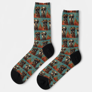 Calcetines Bulldog Con Rosas Del Corazón Día de San Valentín