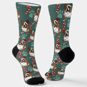 Calcetines Bulldog inglés de vacaciones para navidades