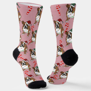 Calcetines Bulldog inglés de vacaciones para navidades