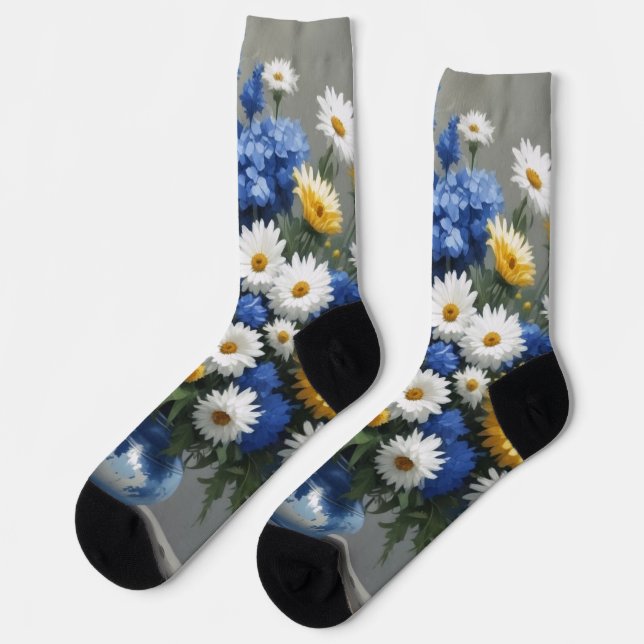 Calcetines Bunch of Flowers Elegant Watercolor (Izquierda)