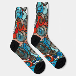 Calcetines Burbujas Azules por Todas Partes