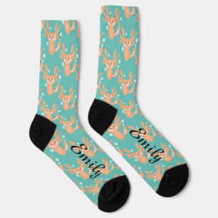 Calcetines Burbujas Subacuáticas de Ajolote Adorable Nombre