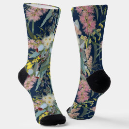 Calcetines Bush nativo australiano bloguea azul real