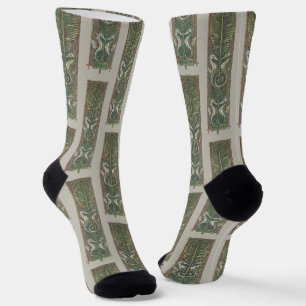 Calcetines Caballitos de mar y algas, arte vintage art nouvea