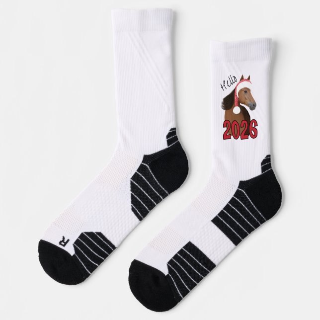 Calcetines Caballo de Año Nuevo (Izquierda)