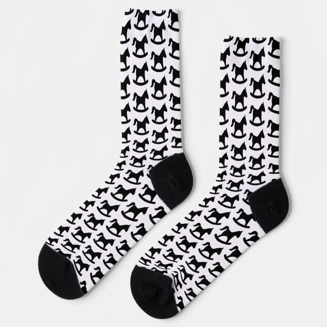 Calcetines Caballo mecedor negro (Izquierda)