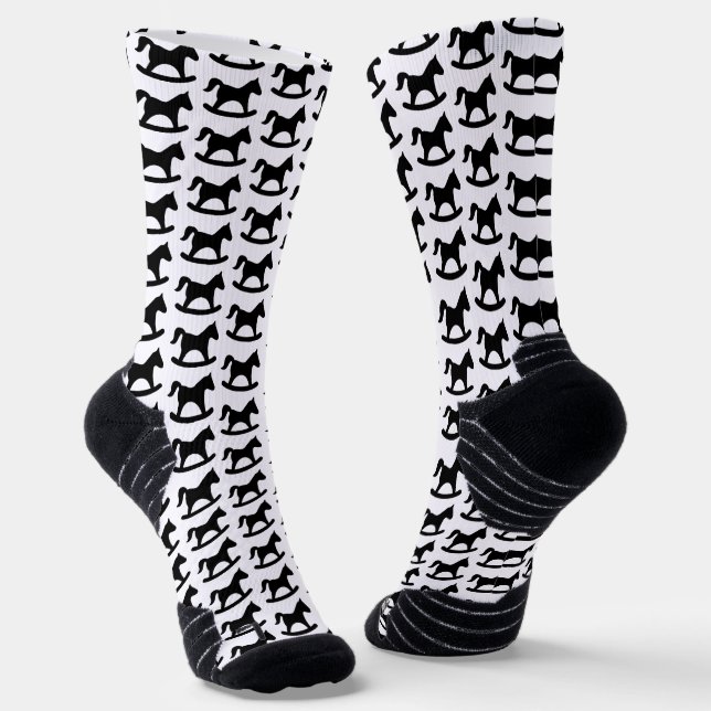 Calcetines Caballo mecedor negro (Angular)