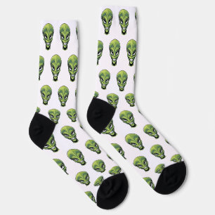 Calcetines Cabeza de Alien Verde
