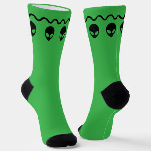 Calcetines Cabeza de Alien Verde Extraterrestre 