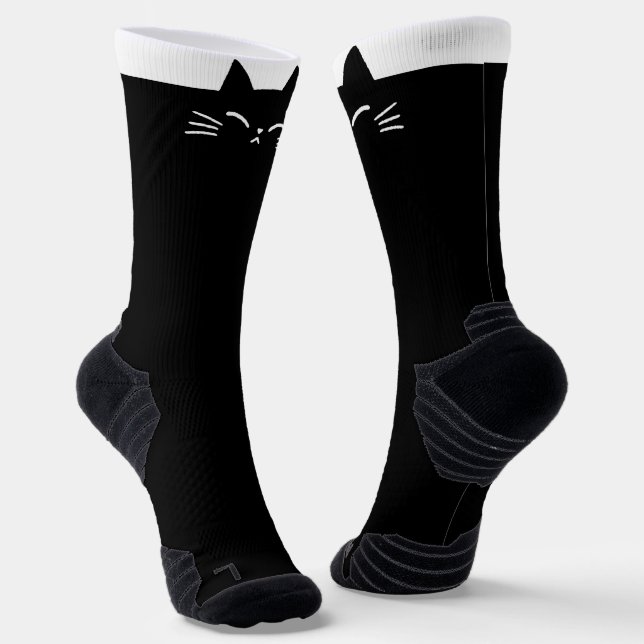 Calcetines Cabeza de gato negra (Angular)